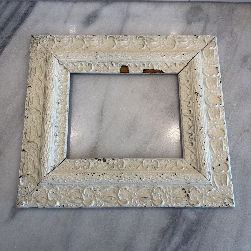 vintage antique detailed deep ornate wooden picture canvas painting frame